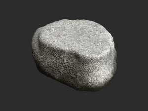 Short Flat Rocks - White 2 3D Модель