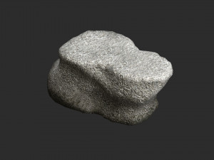 Short Flat Rocks - White 2 3D Модель