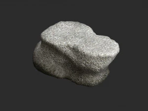 Short Flat Rocks - White 2 3D Model