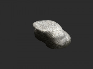 Short Flat Rocks - White 2 3D Модель
