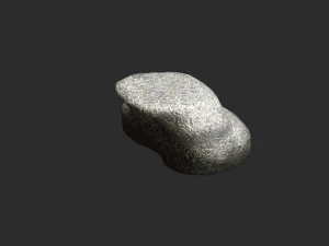 Short Flat Rocks - White 2 3D Model