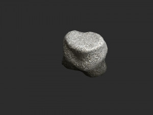 Short Flat Rocks - White 2 3D Модель