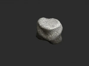 Short Flat Rocks - White 2 3D Model