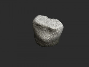 Short Flat Rocks - White 2 3D Модель
