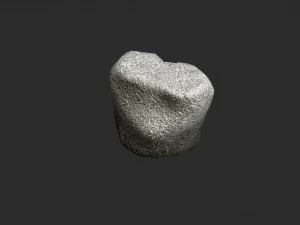 Short Flat Rocks - White 2 3D Model