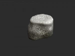 Short Flat Rocks - White 2 3D Модель