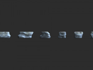 Short Flat Rocks - Ice Modelo 3D