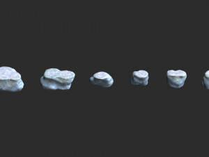 Short Flat Rocks - Ice Modelo 3D