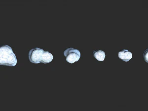 Short Flat Rocks - Ice 3D Model