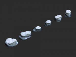 Short Flat Rocks - Ice Modelo 3D