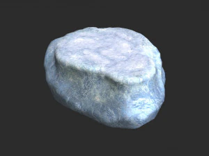 Short Flat Rocks - Ice 3D Model