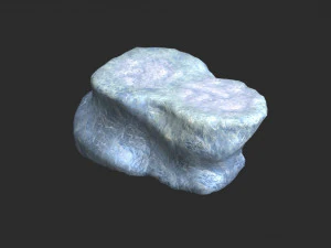 Short Flat Rocks - Ice 3D Model