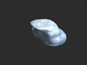 Short Flat Rocks - Ice 3D Model