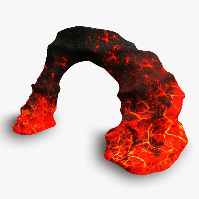 Small Arch - Lava 3D Model .c4d .max .obj .3ds .fbx .stl .blend 