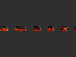 Lava Rocks Combo 3D Model