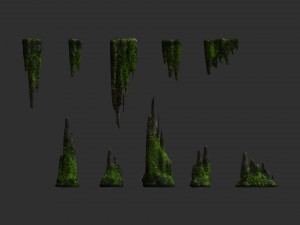 Moss Rocks Combo 3D 模型