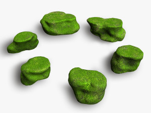 Moss Rocks Combo 3D 模型