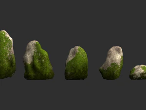 Combo de roches de mousse Modèle 3D