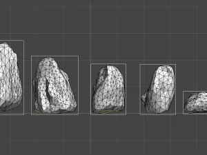 Combo de roches de mousse Modèle 3D