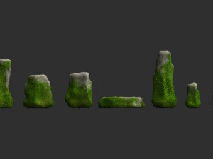 Combo de roches de mousse Modèle 3D