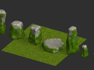 Combo de roches de mousse Modèle 3D