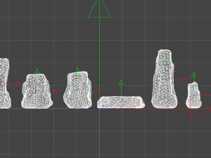 Combo de roches de mousse Modèle 3D