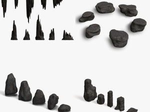 Base Rocks Combo 3D Model