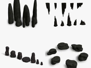 Печерні скелі комбо 3D Модель