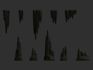 Cave Rocks Combo 3D Model