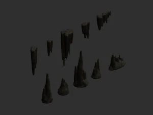 Cave Rocks Combo 3D Model