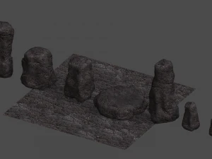 Cave Rocks Combo 3D Model