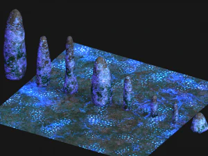 Combinazione di rocce magiche Modello 3D