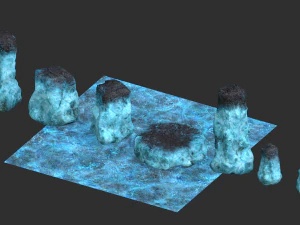 Combinazione di rocce magiche Modello 3D