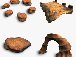 Пустельні скелі комбо 3D Модель