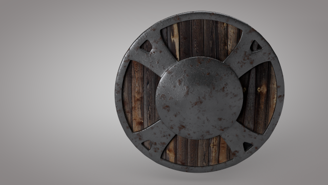 medieval shield low-poly 3D Model .c4d .max .obj .3ds .fbx .stl .blend 