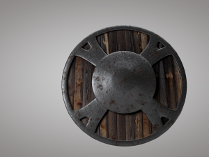 medieval shield low-poly 3D Model