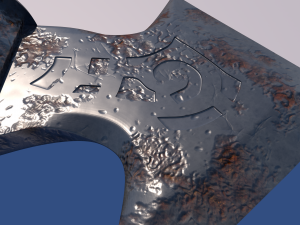 medieval axe low-poly 3D Model