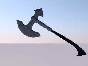 medieval axe low-poly 3D Model