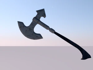 medieval axe low-poly 3D Model