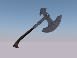 medieval axe low-poly 3D Model