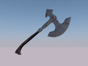 medieval axe low-poly 3D Model