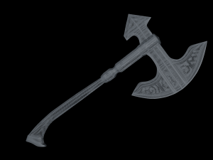 medieval axe low-poly 3D Model