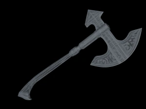 medieval axe low-poly 3D Model