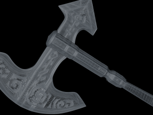 medieval axe low-poly 3D Model