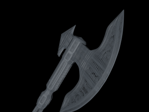 medieval axe low-poly 3D Model