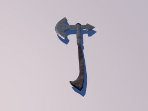 medieval axe low-poly 3D Model