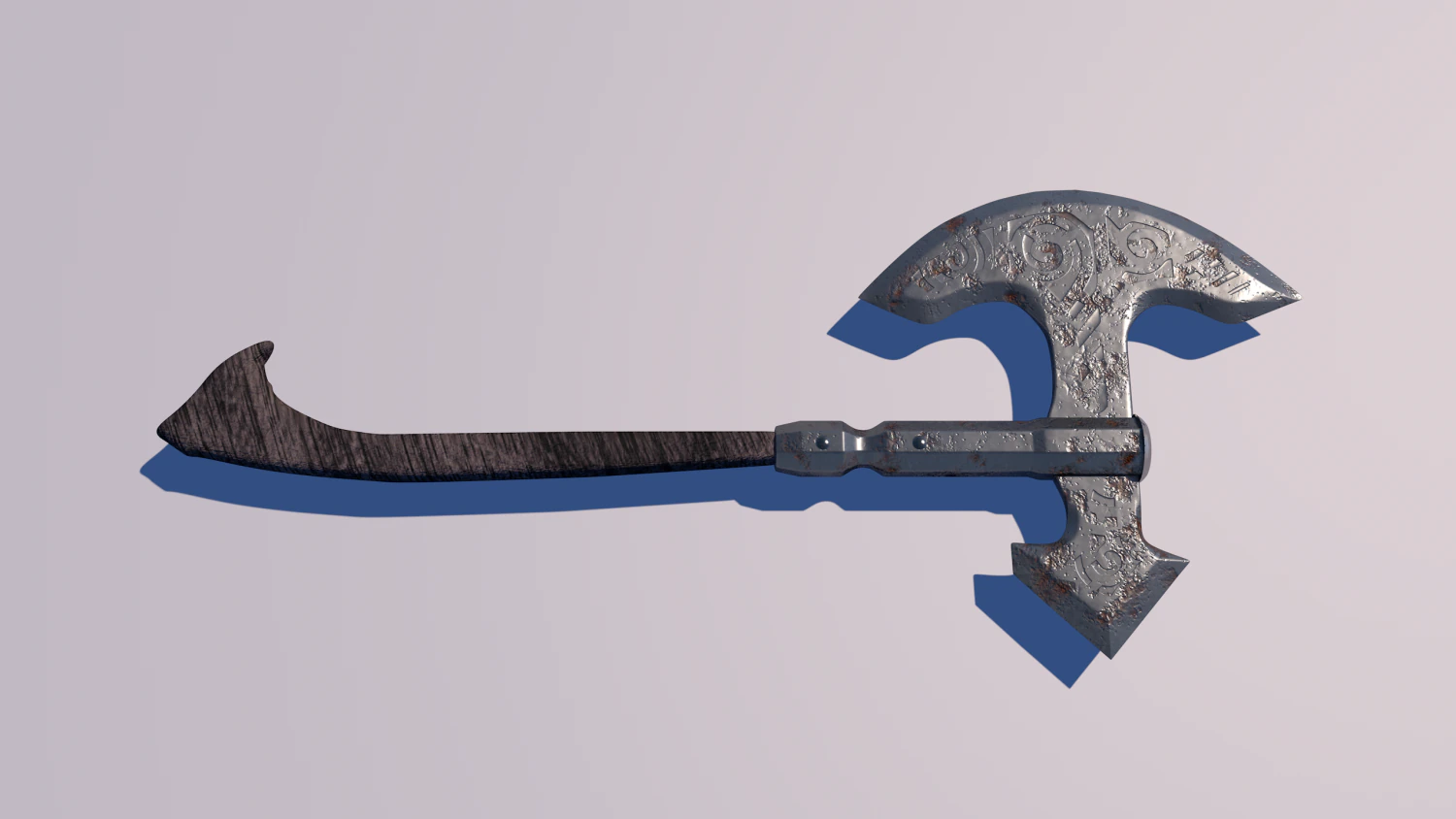 medieval axe low-poly 3D Model .c4d .max .obj .3ds .fbx .stl .blend 
