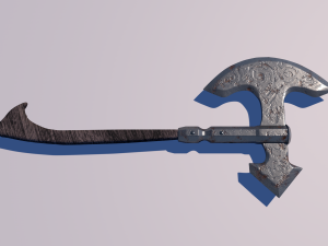 medieval axe low-poly 3D Model