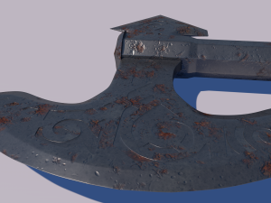 medieval axe low-poly 3D Model