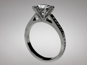 diamond ring low-poly 3D Model